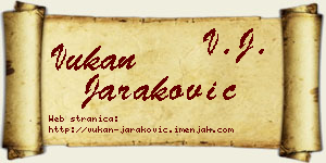 Vukan Jaraković vizit kartica